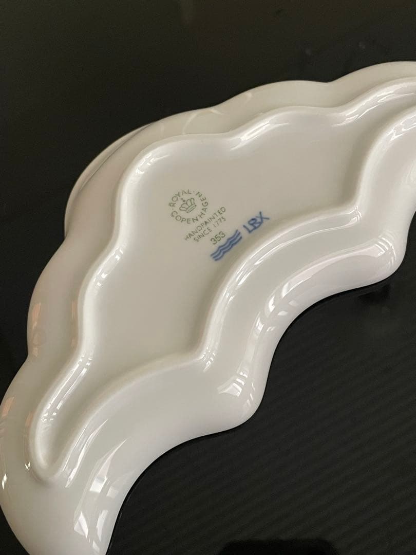 【未使用美品】ロイヤルコペンハーゲン ブルーパルメッテ クレセントディッシュ2枚