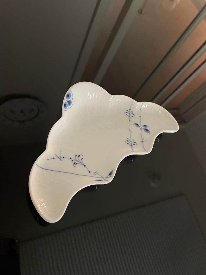 【未使用美品】ロイヤルコペンハーゲン ブルーパルメッテ クレセントディッシュ2枚