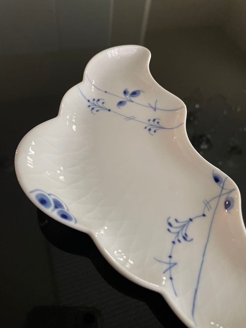 【未使用美品】ロイヤルコペンハーゲン ブルーパルメッテ クレセントディッシュ2枚