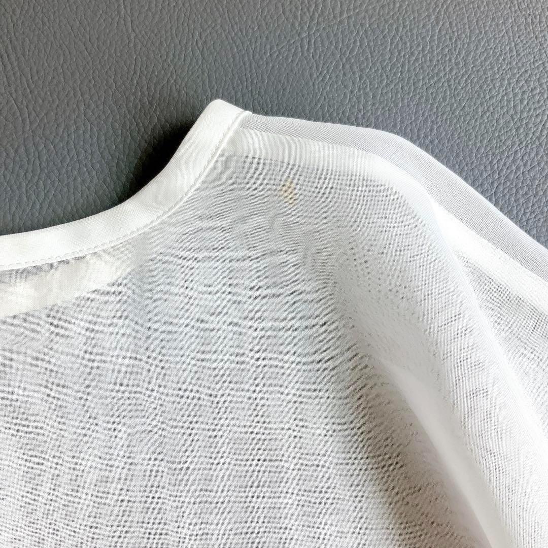 完売 アドーア ダブルタイプライターシアーレイヤードブラウス 近年 オーガンジー