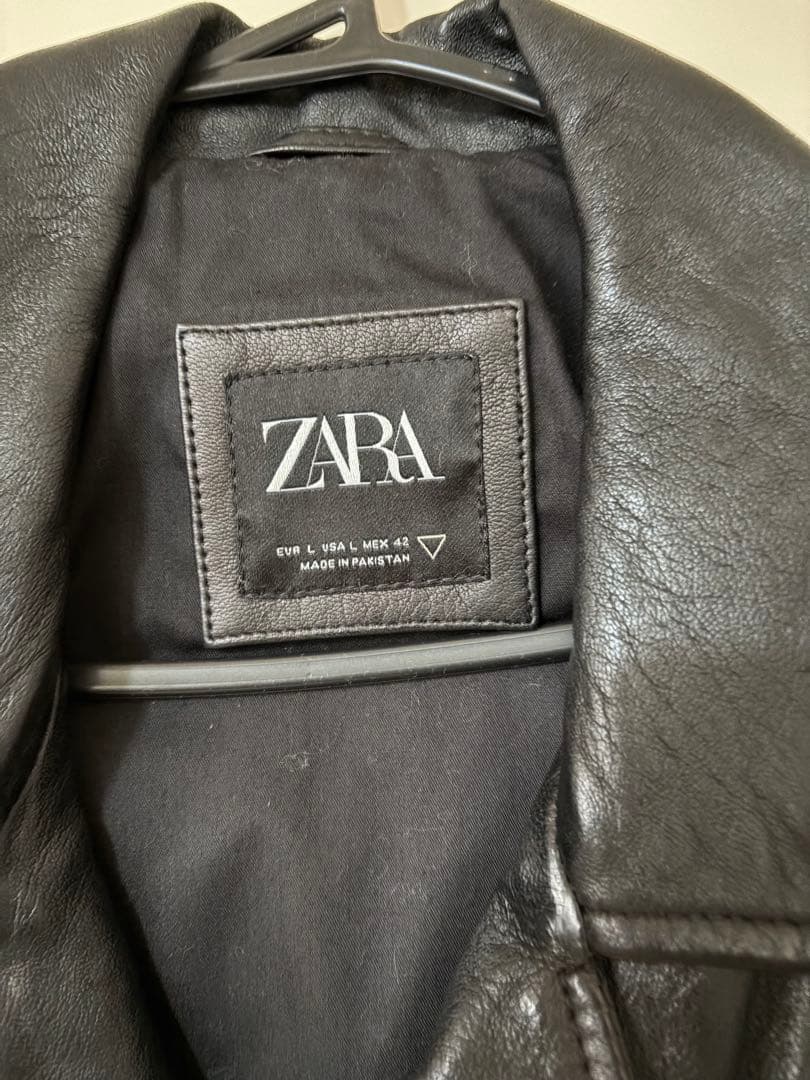 【値下げ】ZARA ブラック ダブルライダースジャケット L