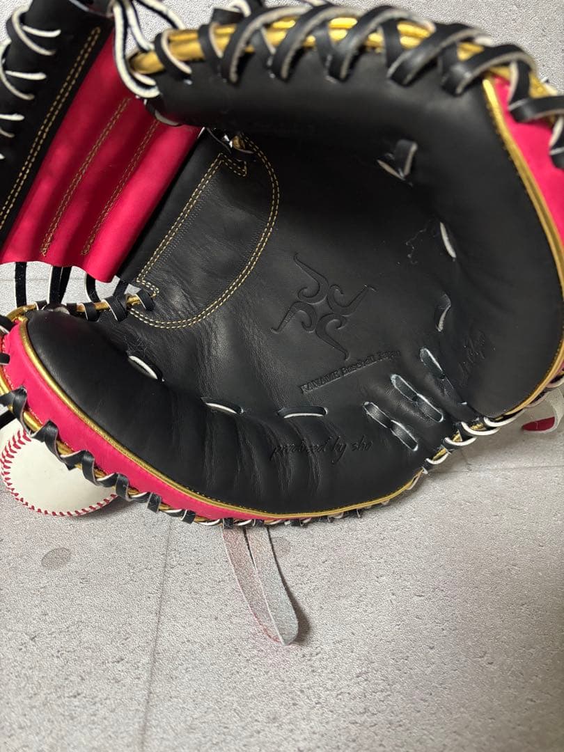 ☆2026 最新 要ミット軟式用キャッチャーミット 限定カラーKANAMEピンク