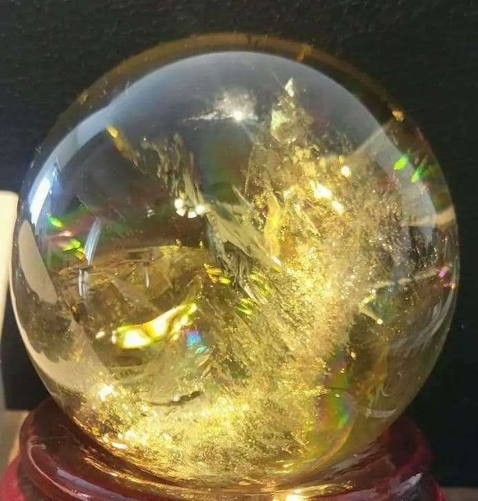 天然！非加熱！虹入りブラジル産　レムリアンシード スフィア　レア大玉約 70mm