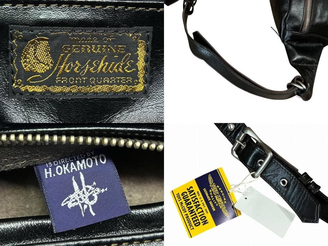 未使用 トイズマッコイ B.R.M.C. スカル＆ピストン 馬革 ボディ バッグ