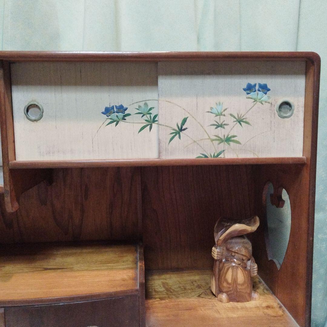 100年前　茶箪笥　飾り棚　サイドボード　桐家具　手作り　大正　昭和　民芸家具