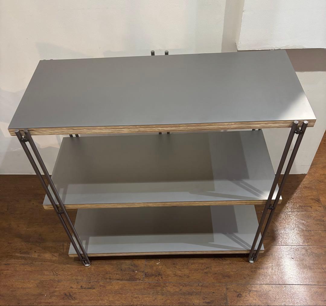 インダストリアル　メタルシェルフ　3段 グレー 組み立て式