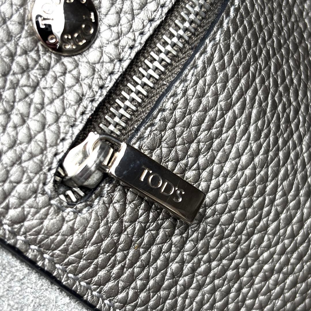 正規品 トッズ ジョイ トートバッグ レザー 肩掛け A4可 レディース グレー