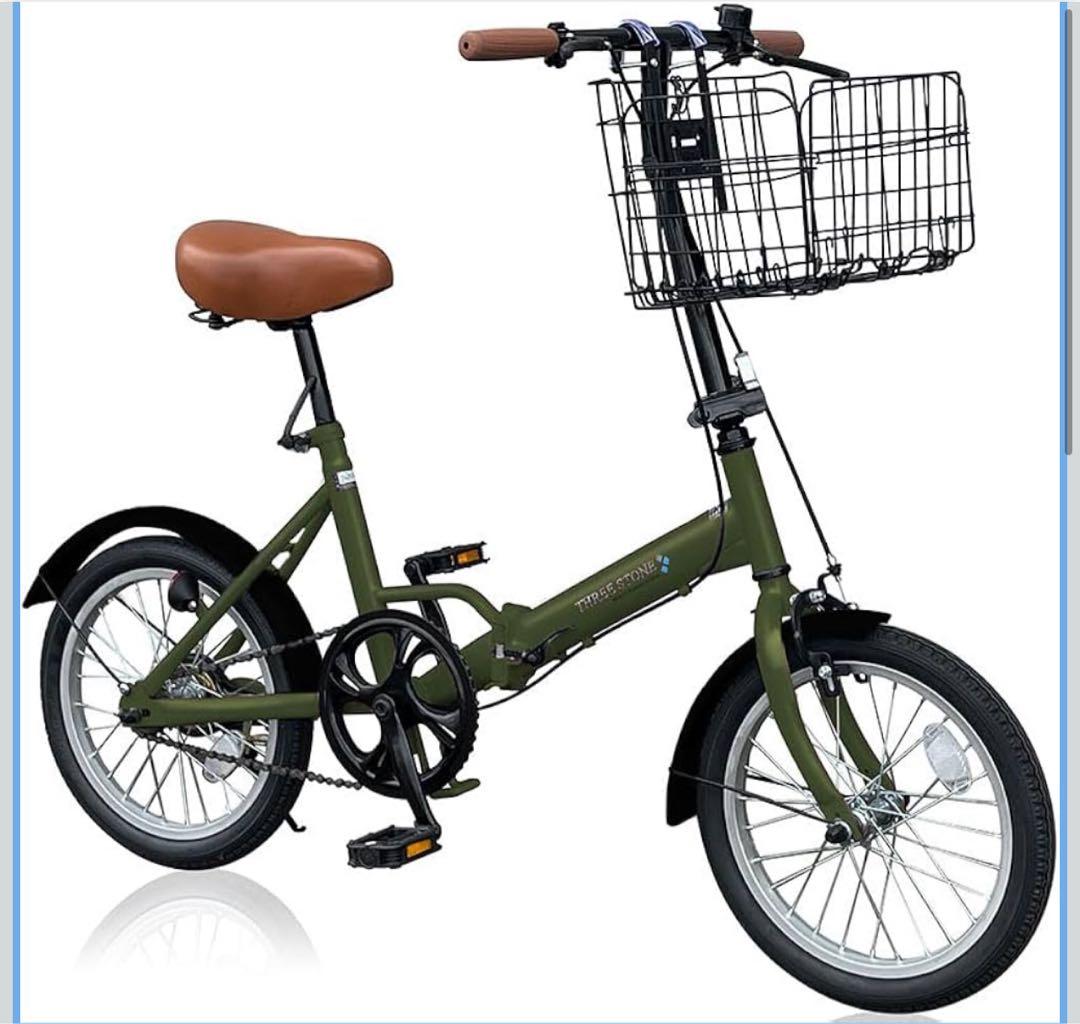 折りたたみ自転車 16インチ カーキ