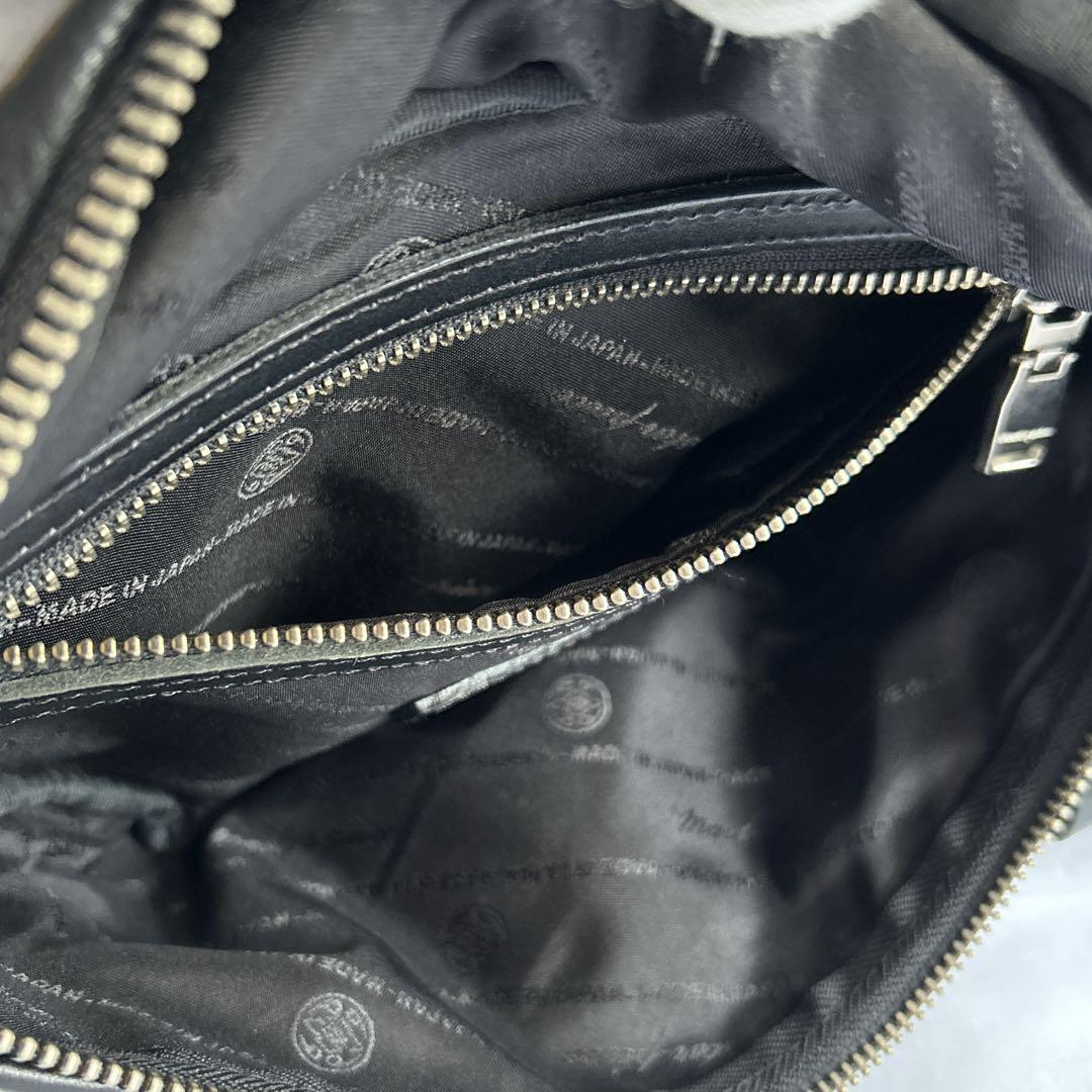 【極美品】マスターピース GENTLE ジェントル ウエストバッグ レザー 黒