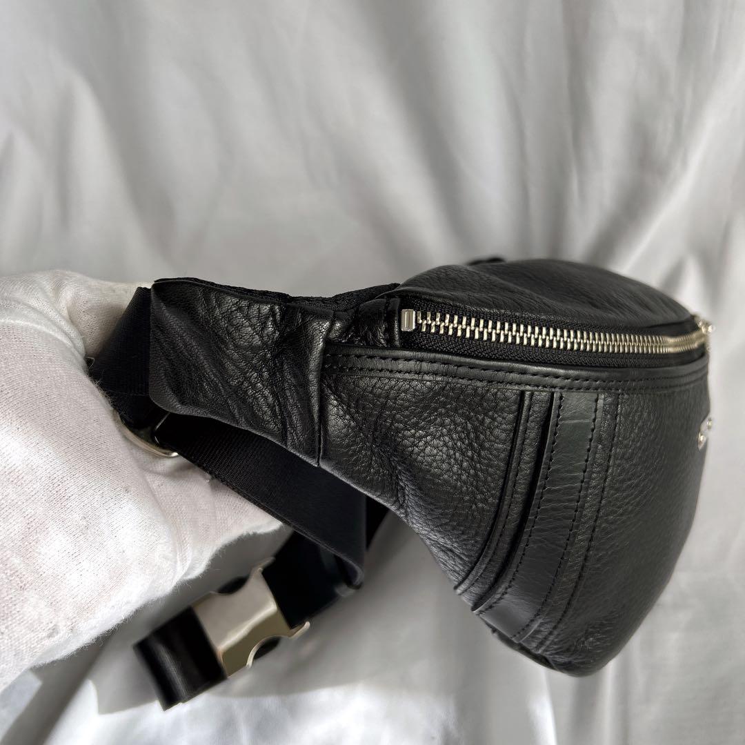 【極美品】マスターピース GENTLE ジェントル ウエストバッグ レザー 黒