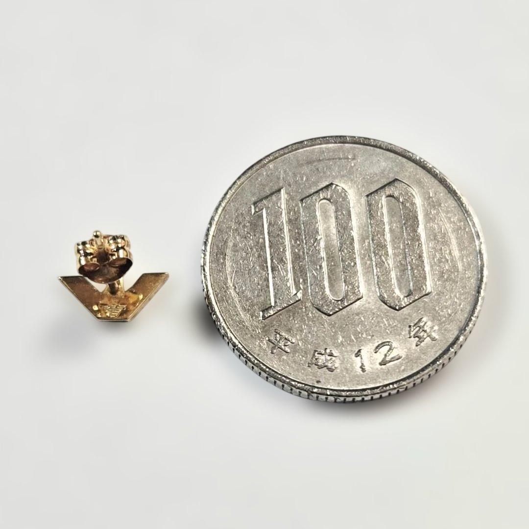 GAロゴ ゴールドピアス(片耳用) 18金 Armani ジョルジオ アルマーニ