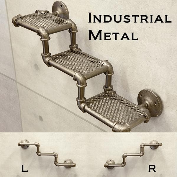 インダストリアル ガスパイプ メタル 3段 シェルフ/321 ガレージ 収納