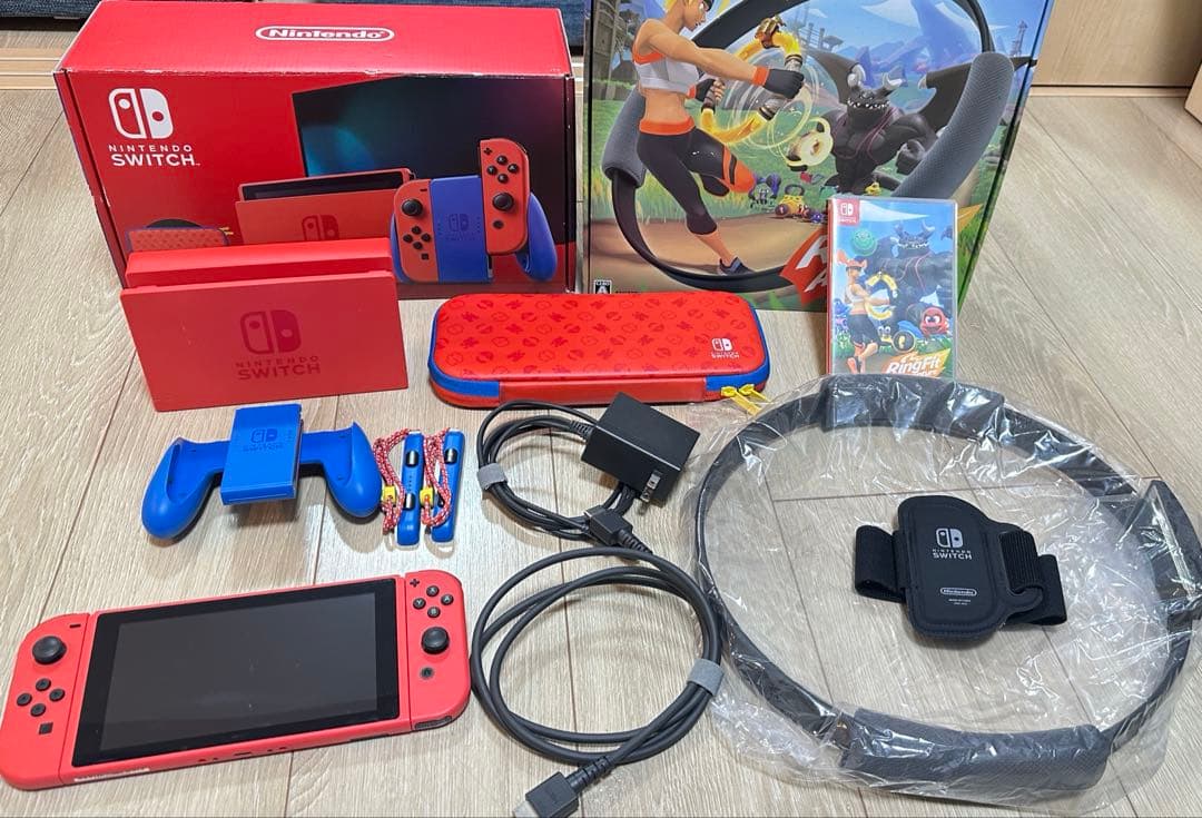 Switch 本体 +ケース付き　リングフィット+ソフト付き