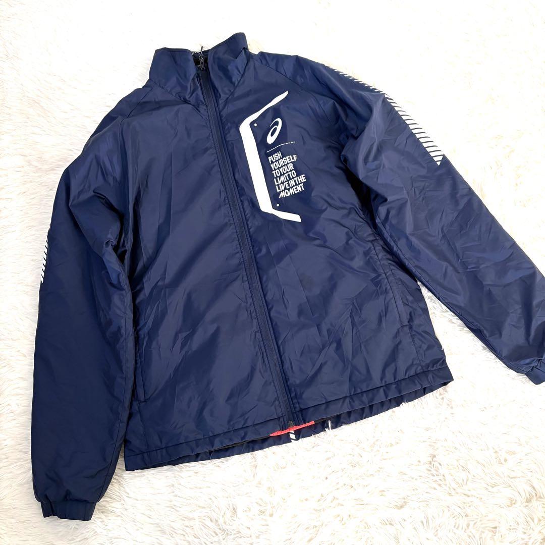希少サイズ☆極美品☆asics アシックス　トレーニングウェア　上下　紺　3XL