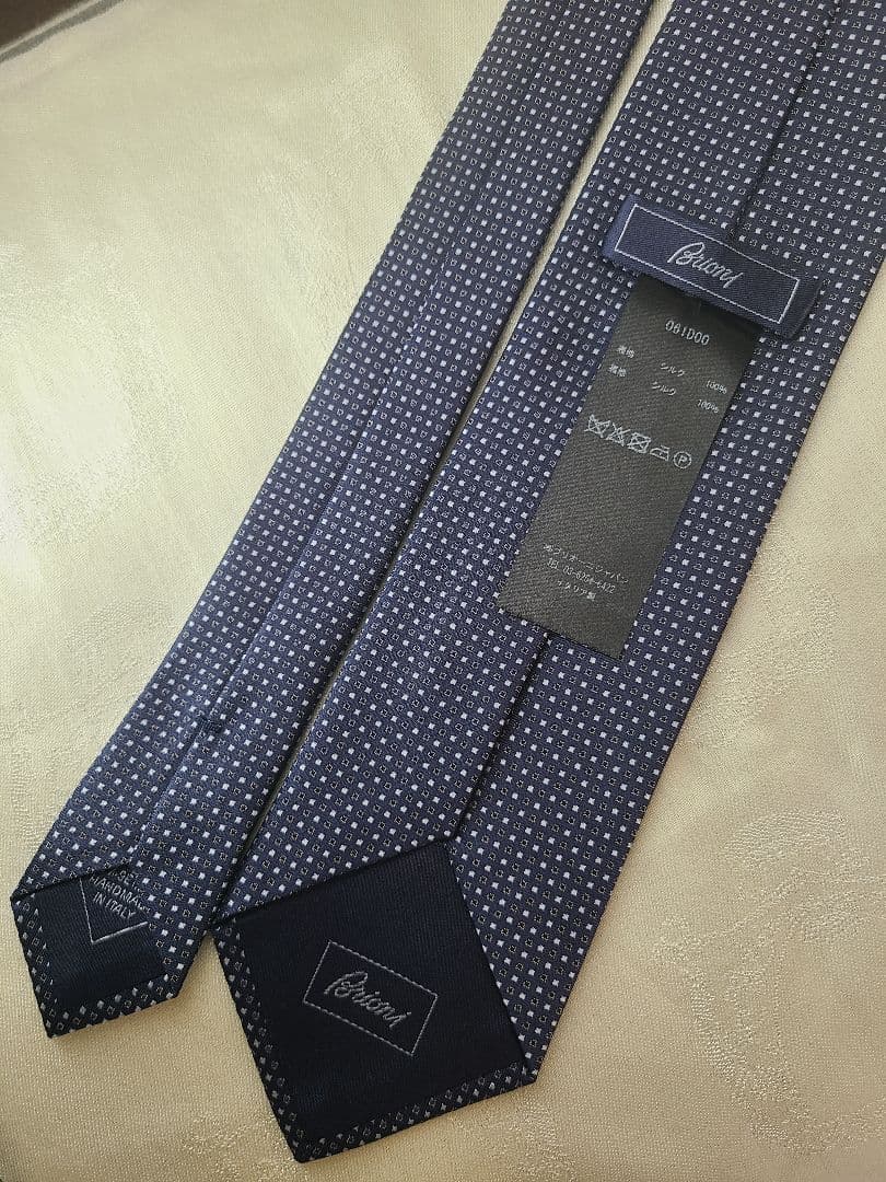 【新品】 Brioni ブリオーニ ネクタイ ネイビー ブルー系