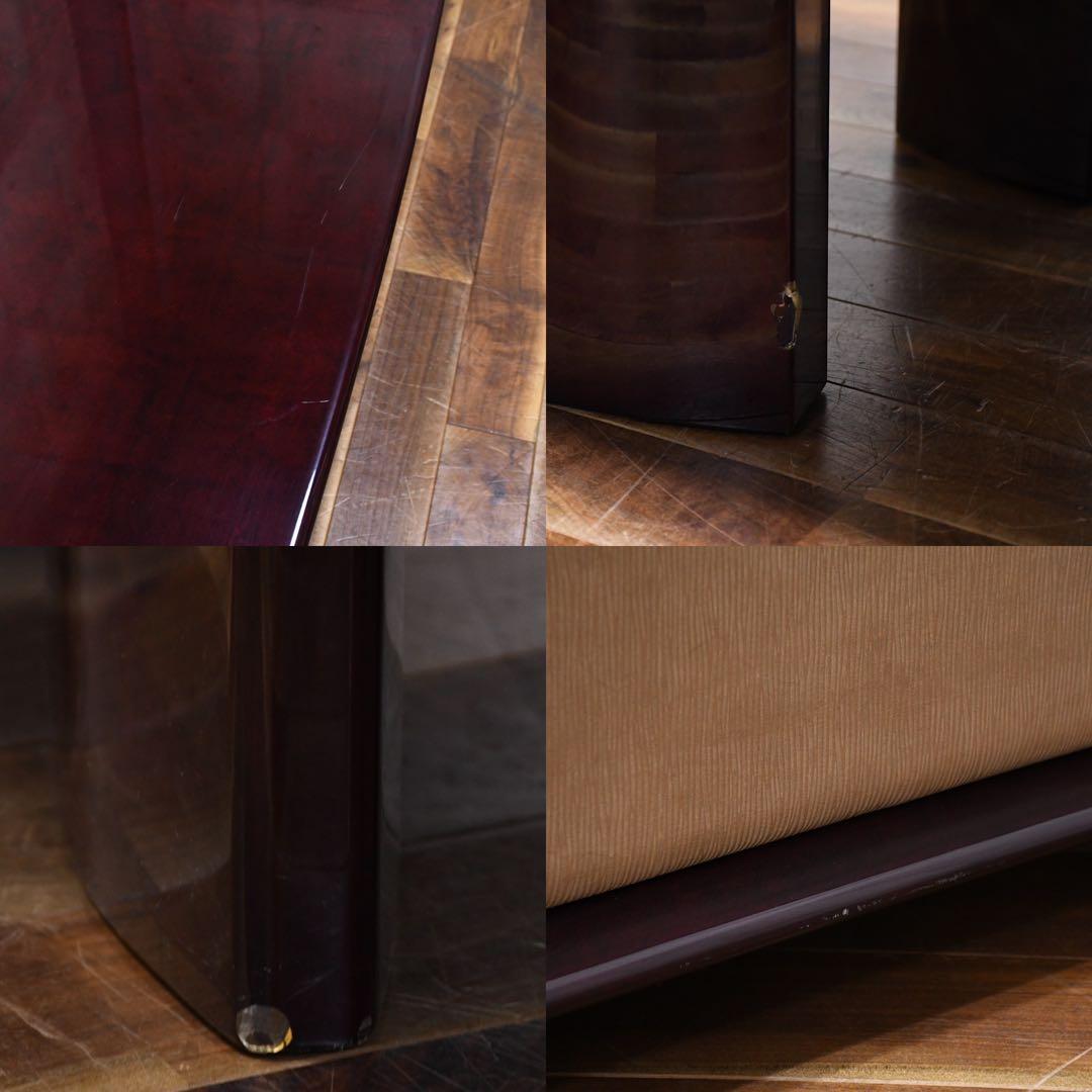 EAC65 北谷家具 KIT FURNITURE 仔山羊革張り 応接4点セット