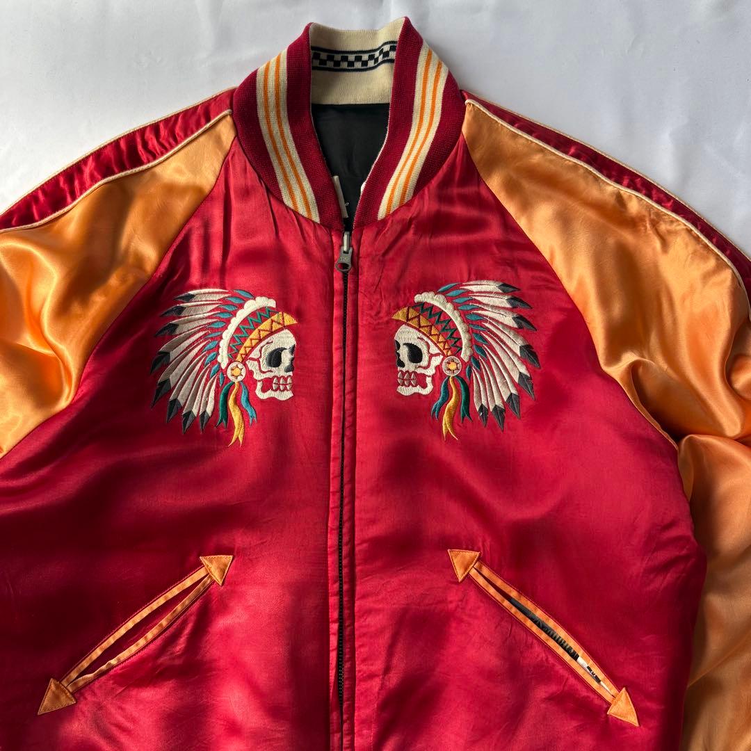 【当時物】PINK DRAGON クリームソーダ イーグル スカル スカジャン