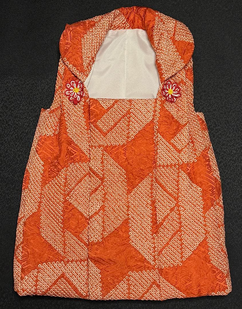 新品 七五三 3歳用 女児 絞り 被布コート 正絹 本絞り