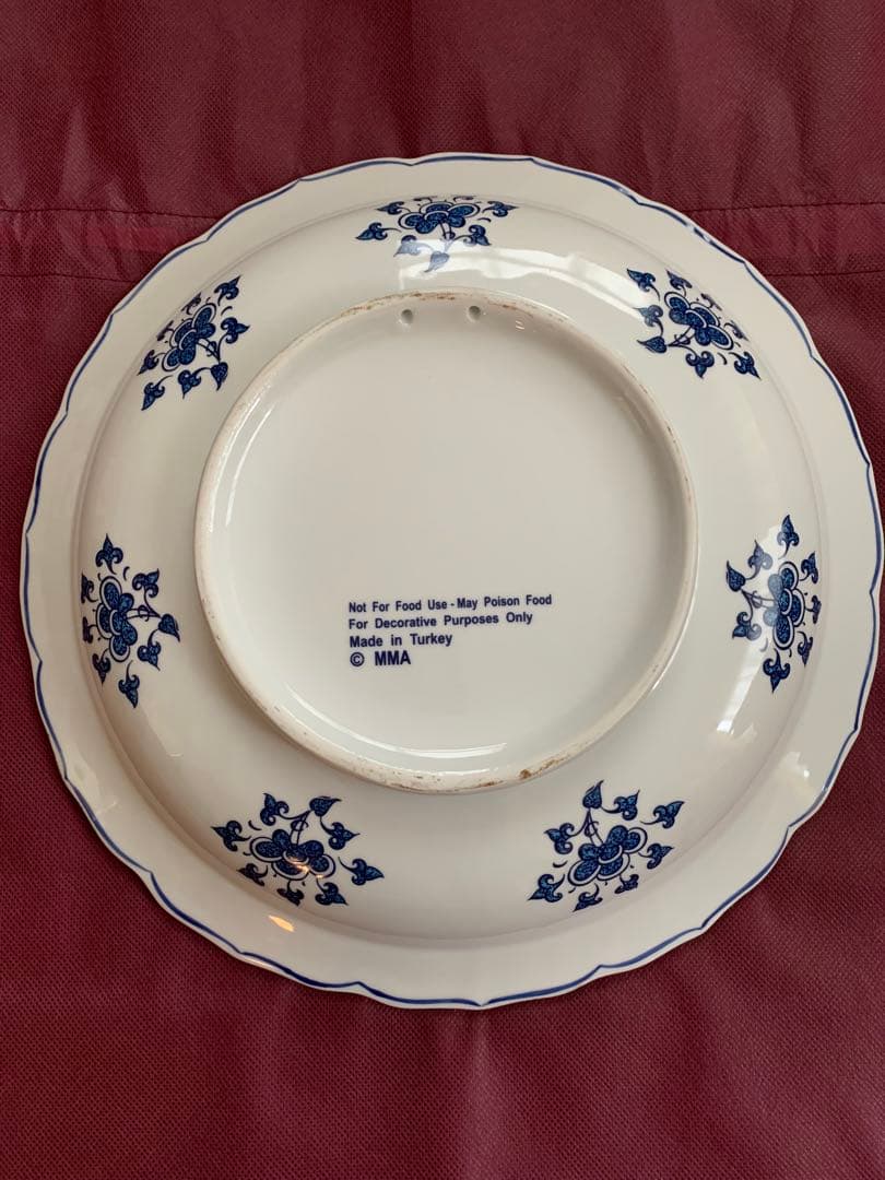 メトロポリタン美術館　直径36cm 飾り皿　大皿 トルコ製　MMA