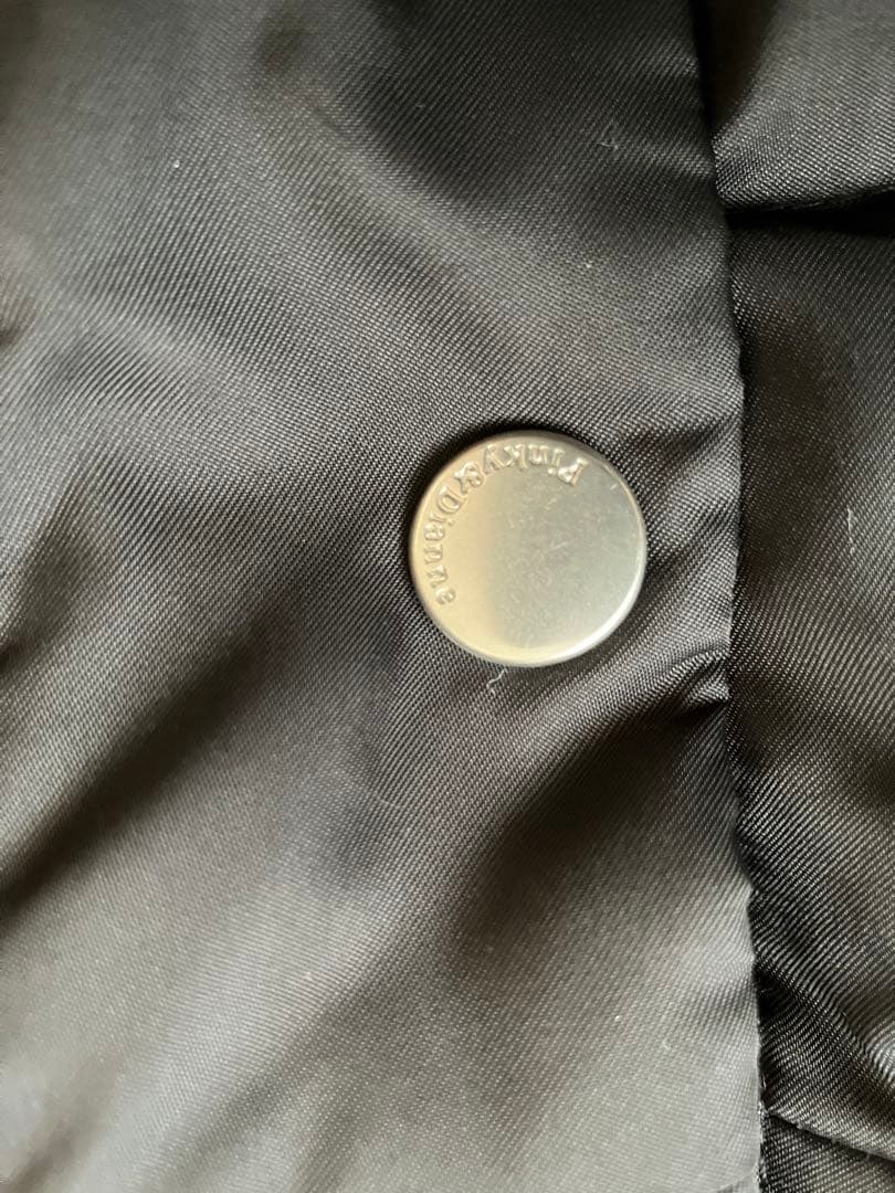 ピンキー&ダイアン　ダウンベスト　フード付　黒　ラビットファー　ダウン70%希少