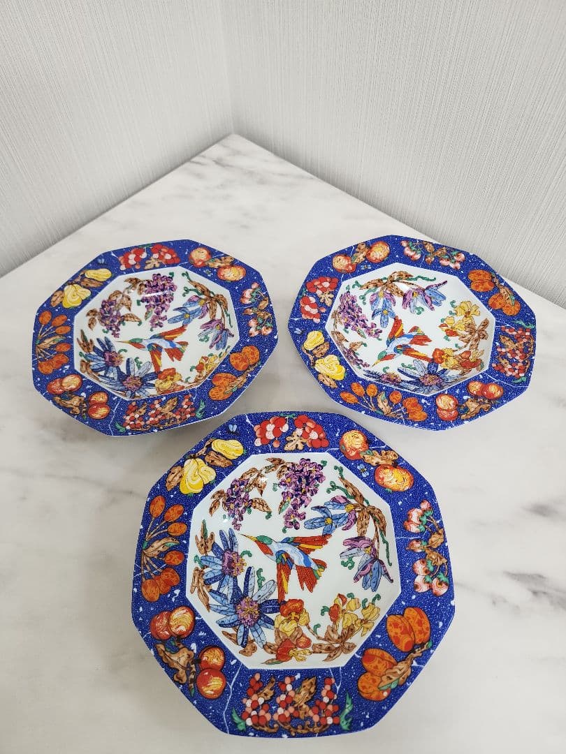 HERMESエルメスの八角形皿ピエールドリアン エドクシダン３枚セット