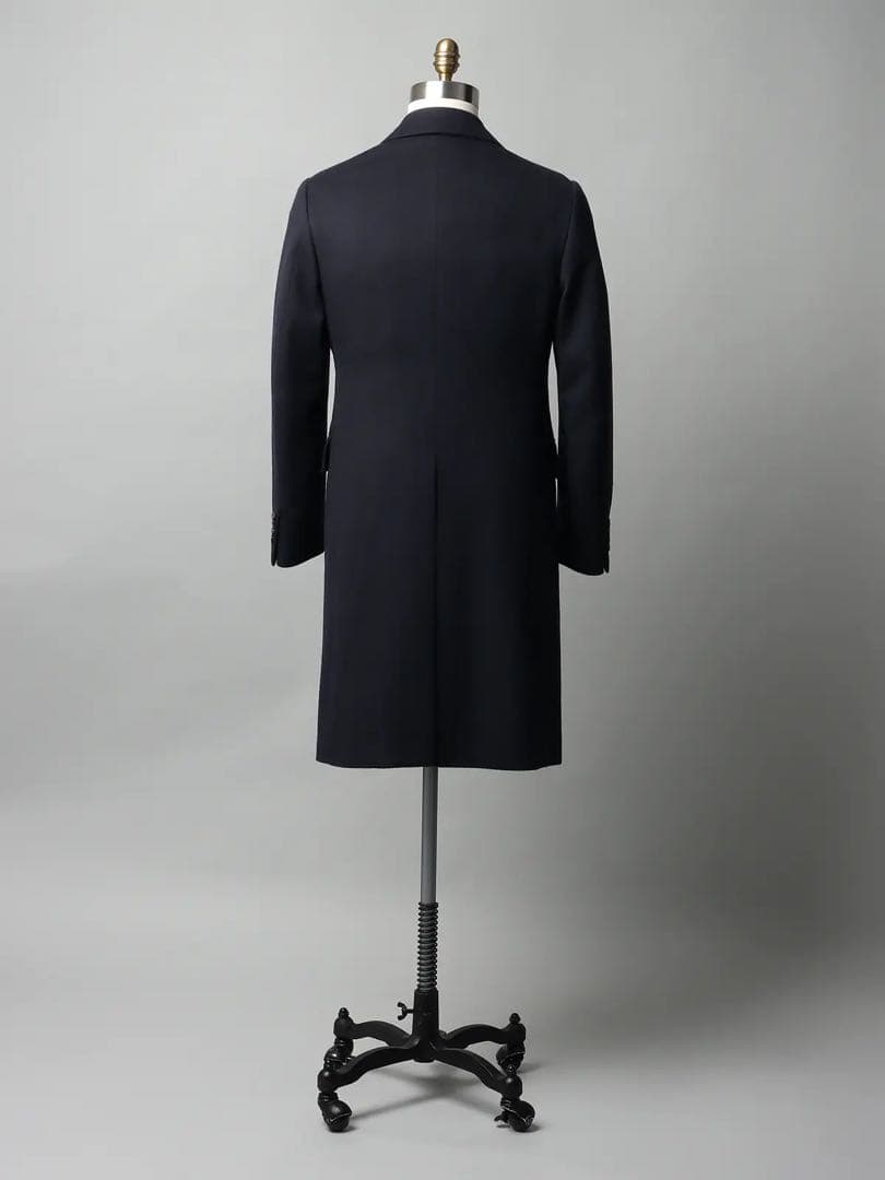 【美品】ユニバーサルランゲージ　チェスターコート ウールカシミヤ 無地