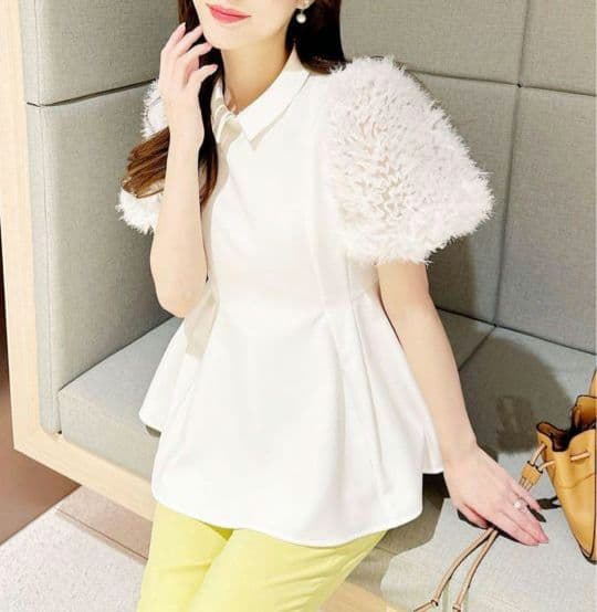 セルフォード　衿つきブラウス　38