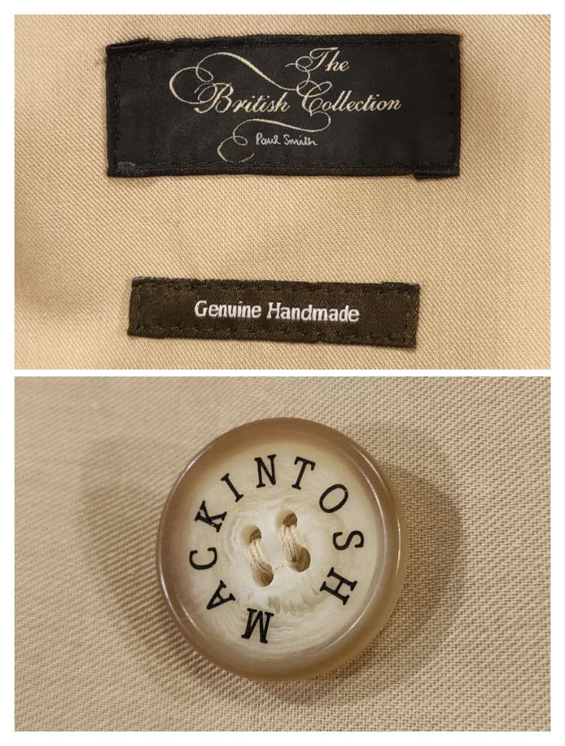 【希少】マッキントッシュ×ポールスミス　ライナー付きゴム引きコート　ベージュ　M