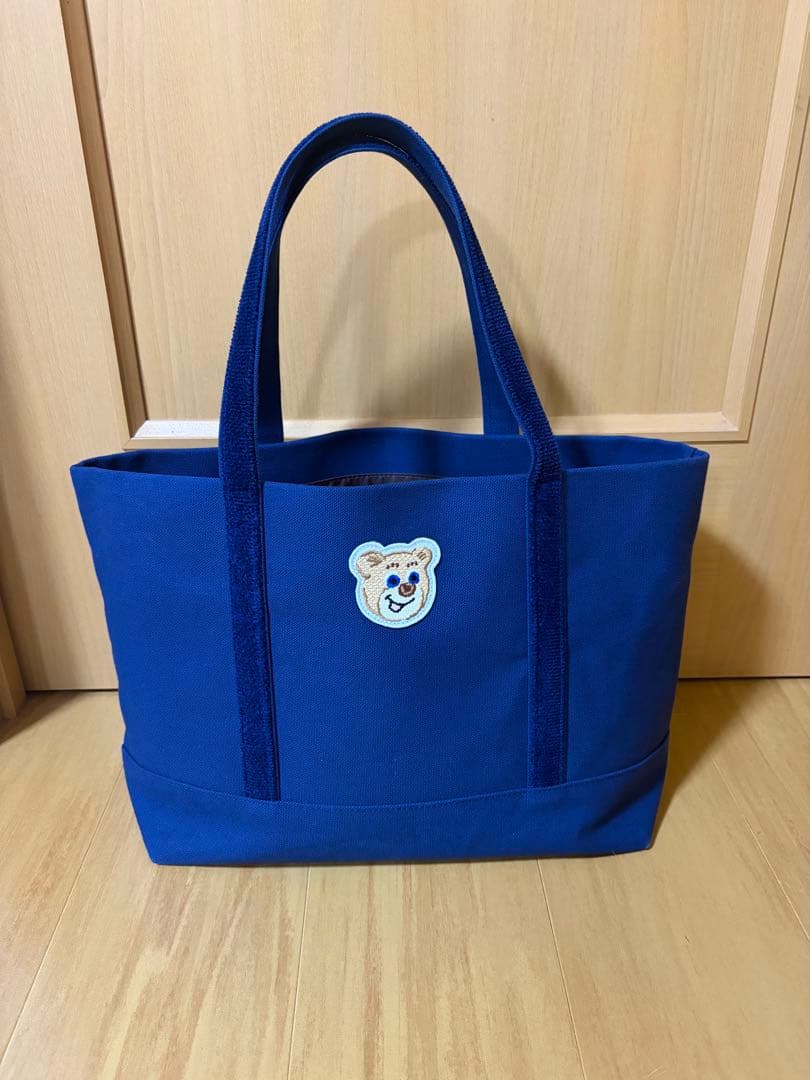 ラブラリーバイフェイラー オールドテディ ワッペン トートバッグ 紺 ネイビー