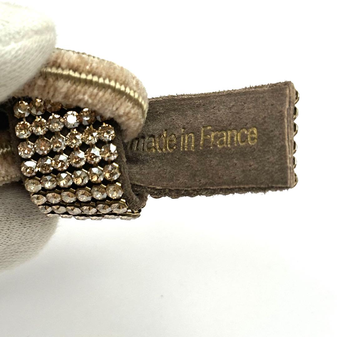 【極美品】acca アッカ ドレスポニー ヘアゴム クリスタル 6列 ベージュ系