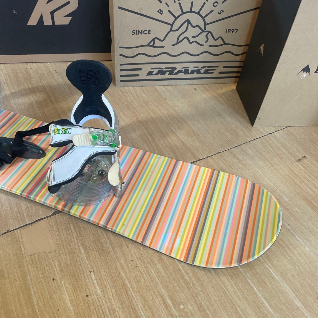 BURTON　キッズスノーボードセット　121cm　バートン　バイン付4点セット