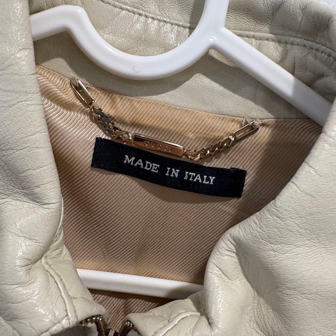 GUCCI Leather jacket グッチ　レザー　ジャケット LAMPO