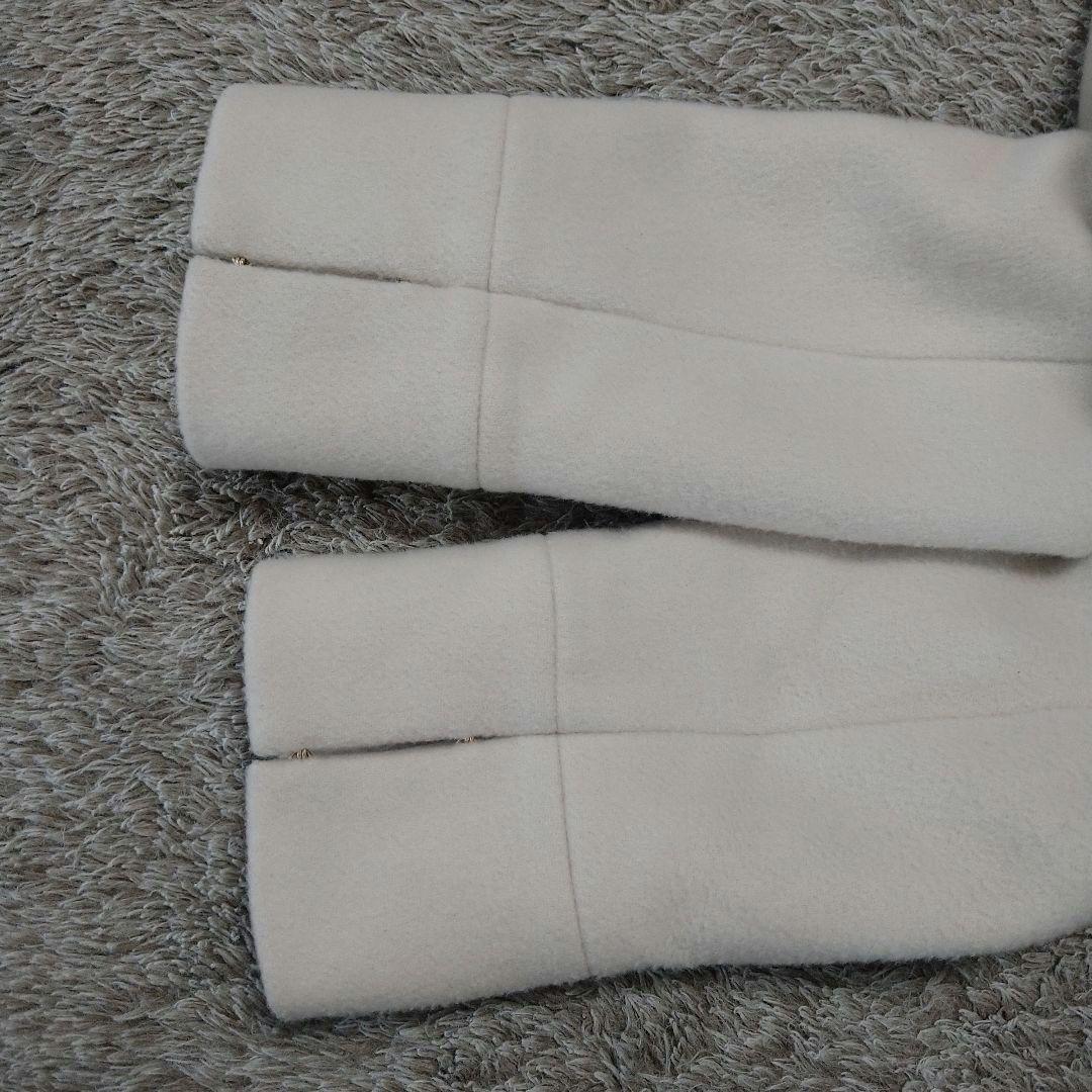 FRAY I.D MANTECO ノーカラーコート ウール ベルト付き ロング