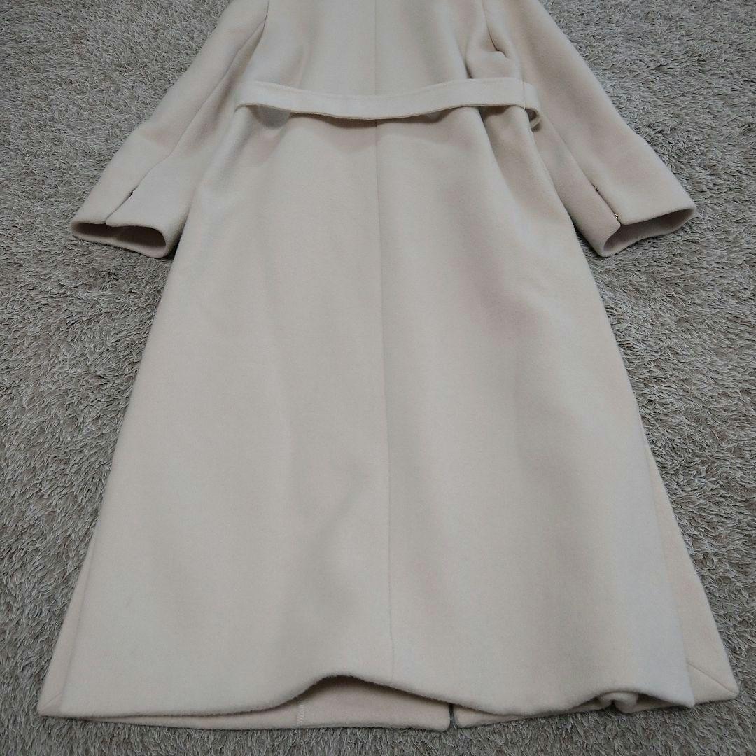 FRAY I.D MANTECO ノーカラーコート ウール ベルト付き ロング