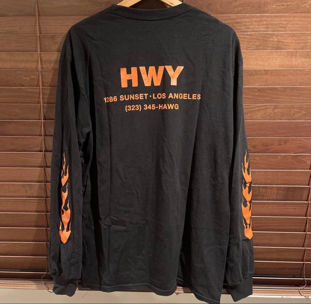 HWY ハイウェイ フレイムプリント ロンT Tシャツ 長袖 L カットソー