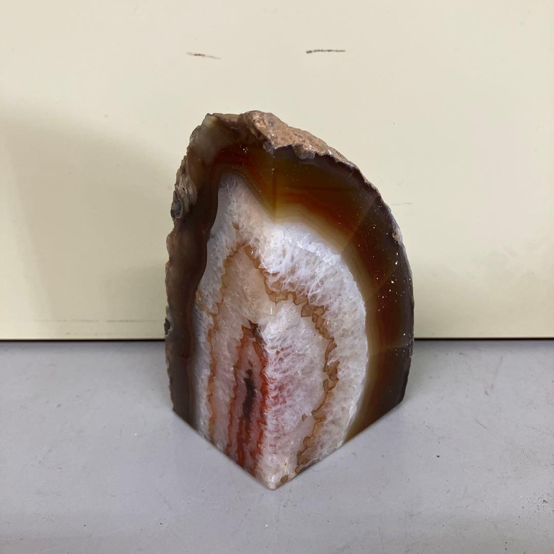 E-壁 天然石 瑪瑙 アゲート スライス 原石 ジオード 置物 パワーストーン