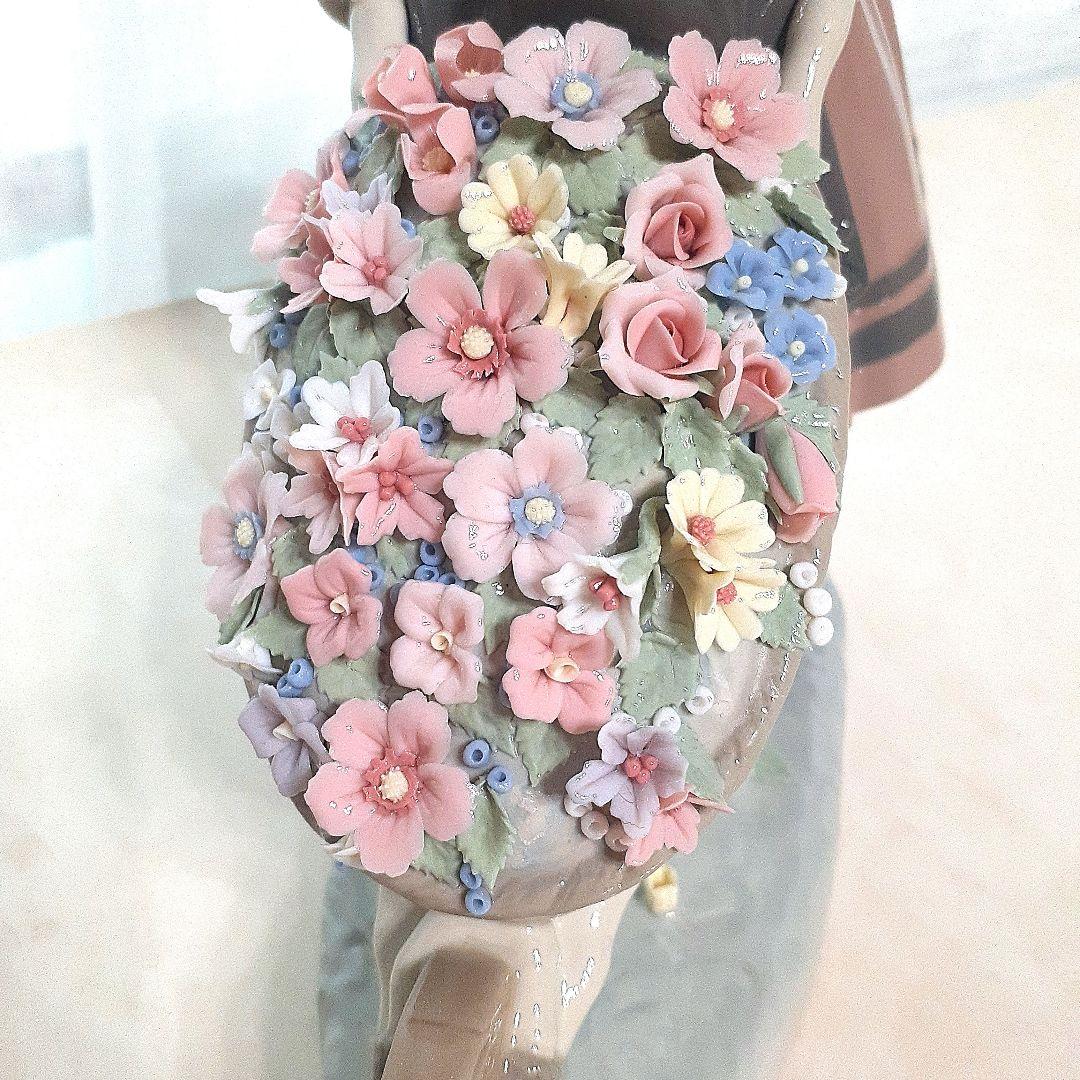 リヤドロ LLADRO 「花車を押す少女」(中古品)