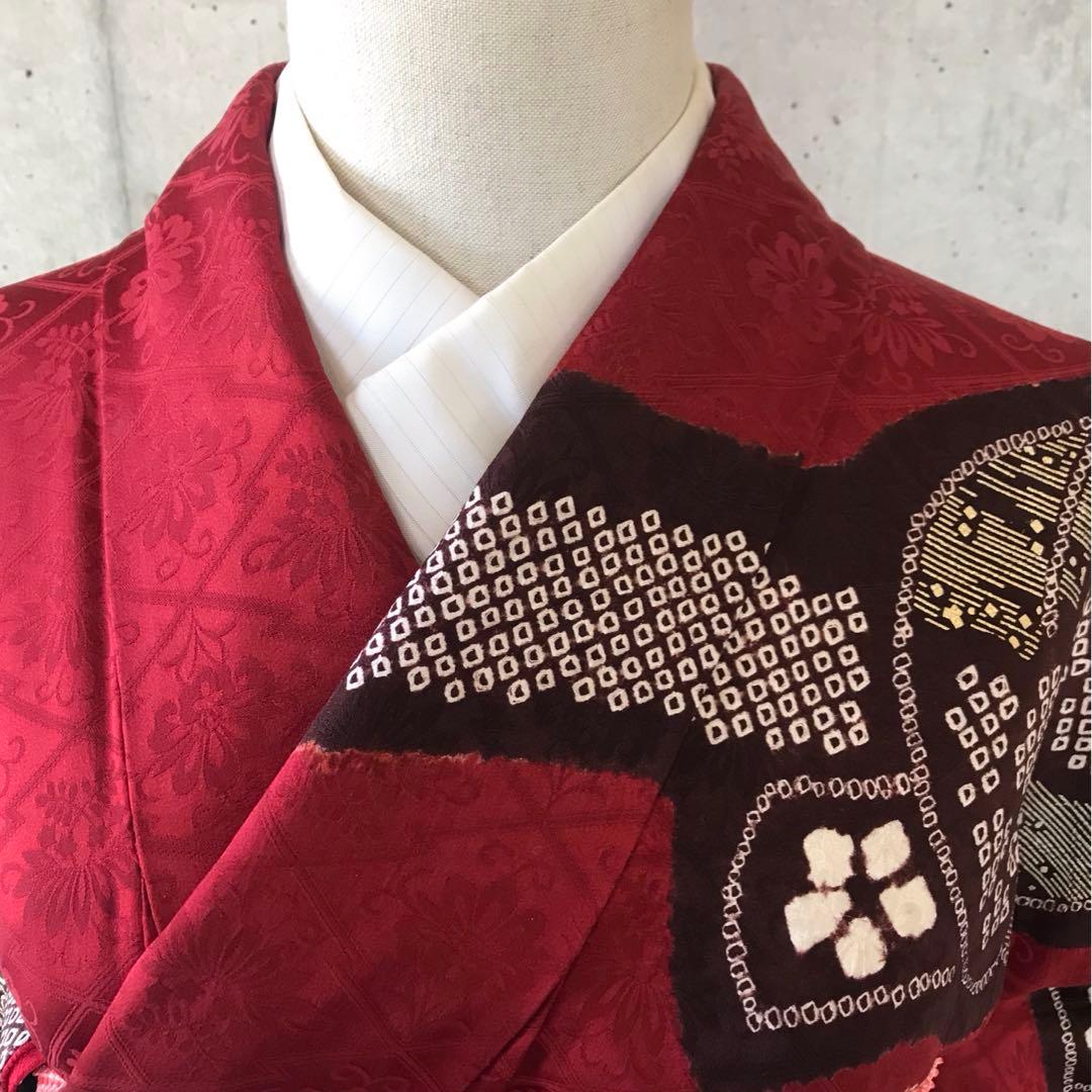 正絹　上質な振袖　絞りに金箔　松御所車桜菊