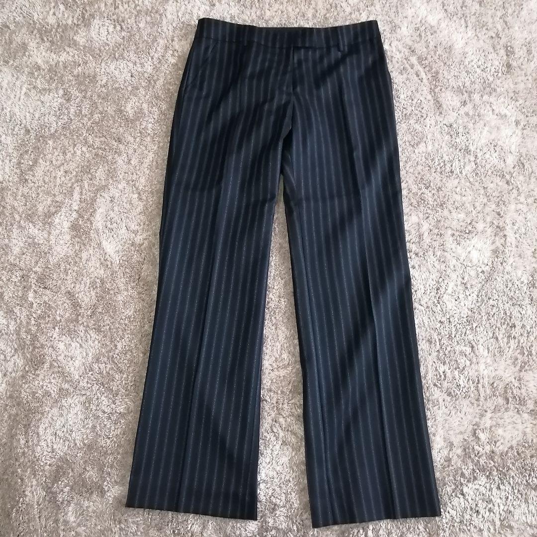 大きいサイズポールスミスブラック　セットアップ　ストライプ 花柄 42 パンツ