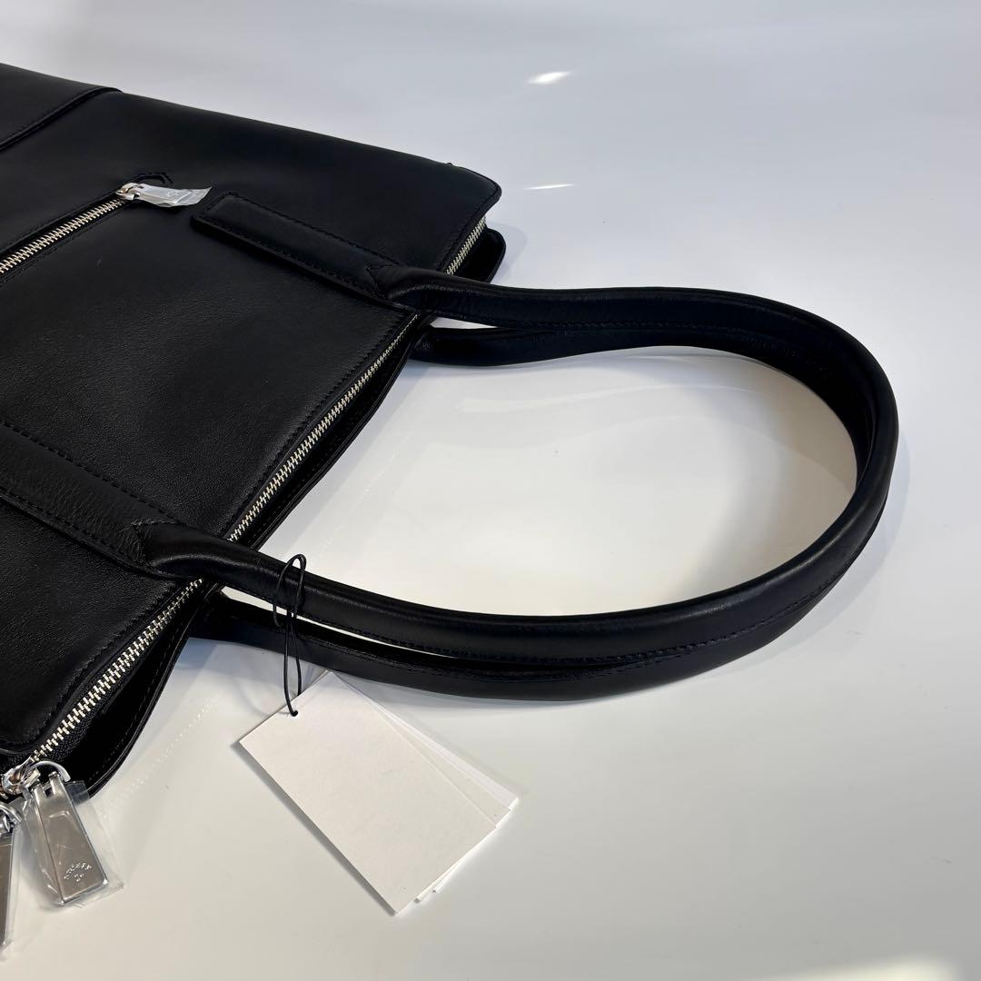 新品未使用 アニアリ aniary レザー トートバッグ 縦型 肩掛け ブラック