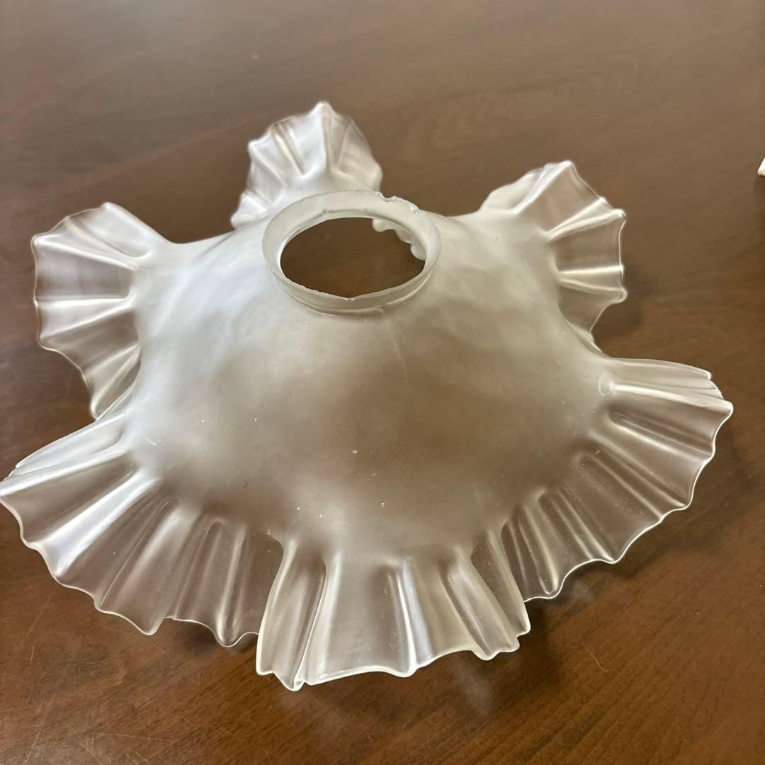 フランスアンティーク　ガラスシェード　ペンダントランプ