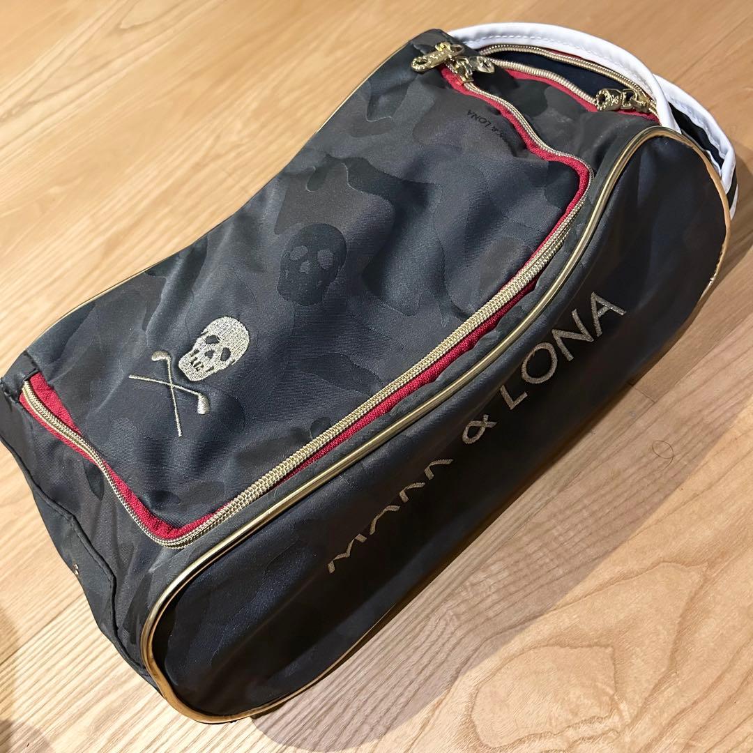 MARK & LONA マークアンドロナ 迷彩 シューズバッグ 靴入れ スカル