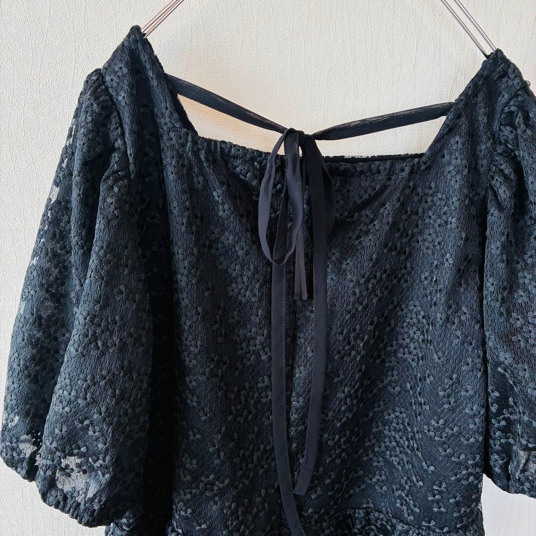 【美品】 ローズティアラ 3XL 46 大きいサイズ トップス チュニック 黒