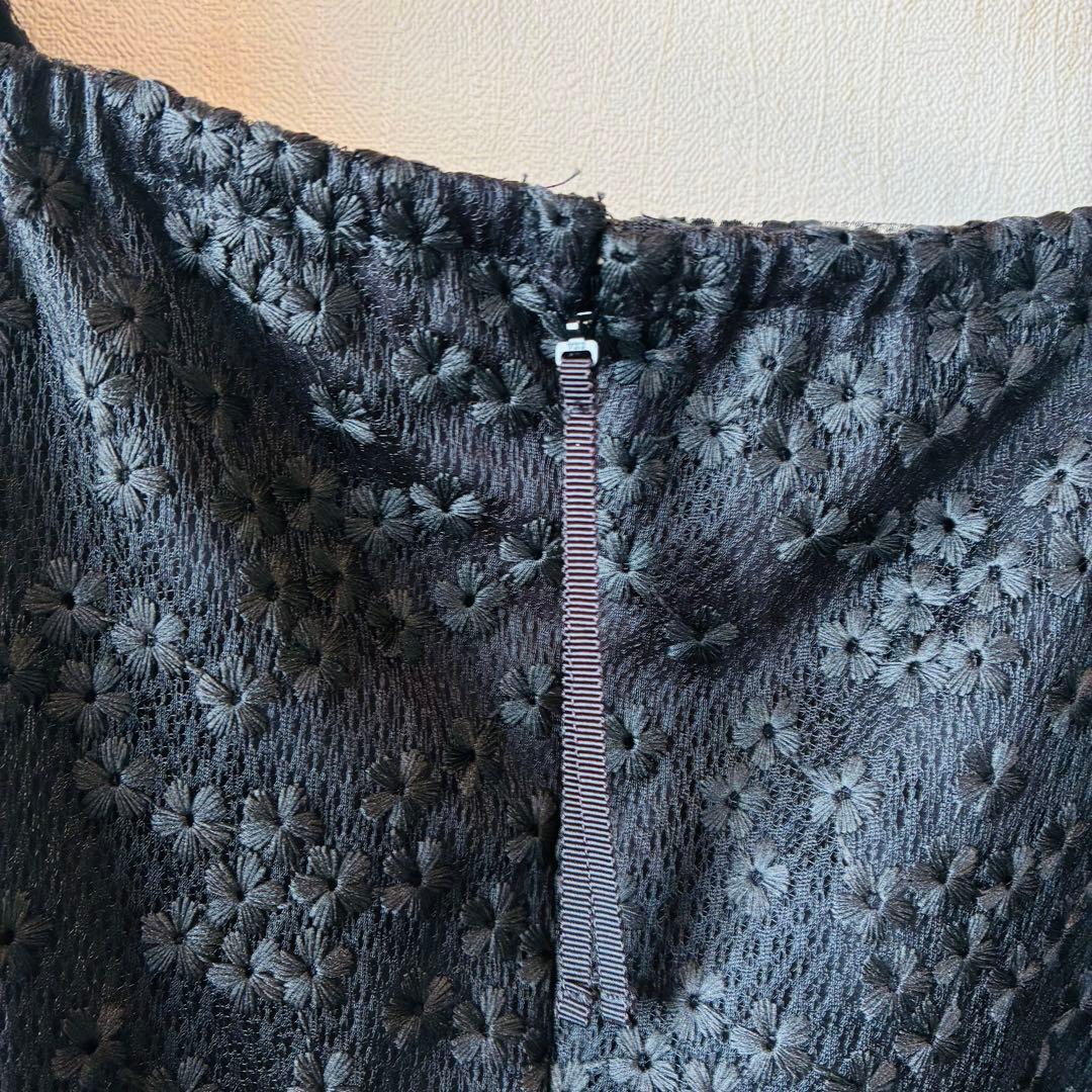 【美品】 ローズティアラ 3XL 46 大きいサイズ トップス チュニック 黒