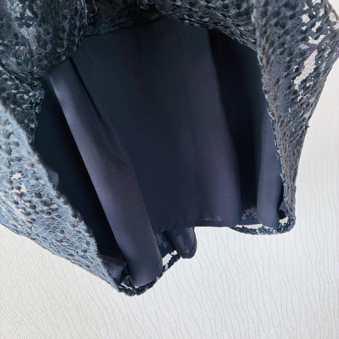 【美品】 ローズティアラ 3XL 46 大きいサイズ トップス チュニック 黒