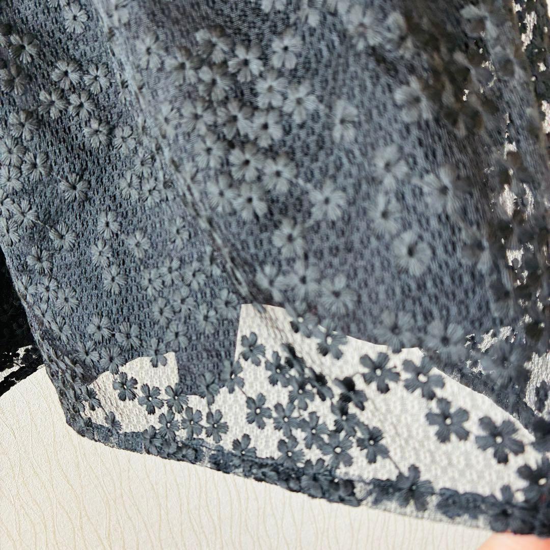 【美品】 ローズティアラ 3XL 46 大きいサイズ トップス チュニック 黒