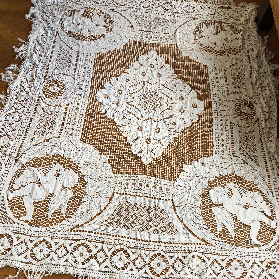 アンティーク　ベッドカバー