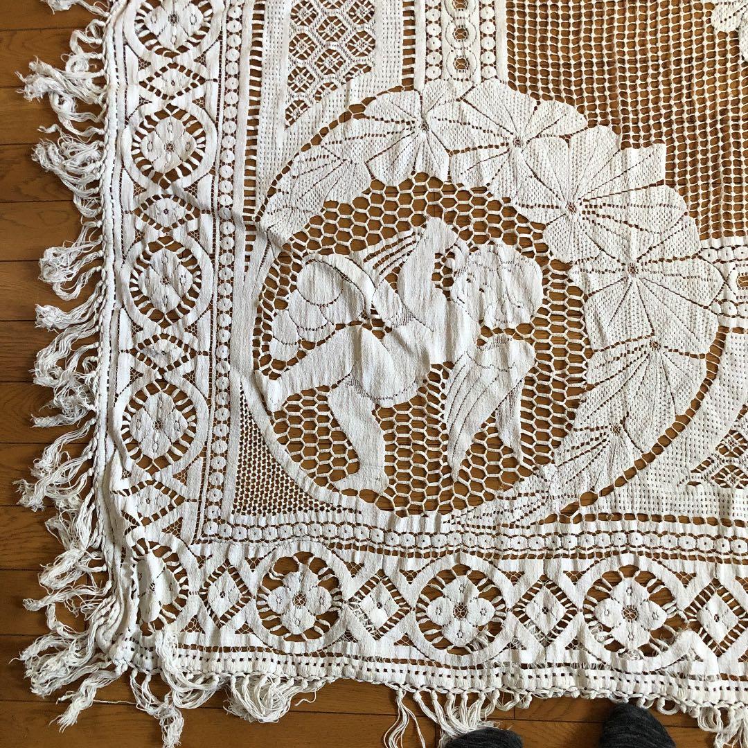 アンティーク　ベッドカバー