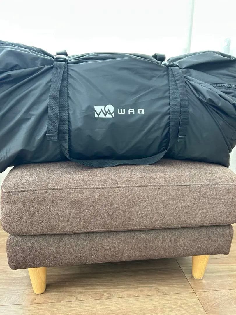 WAQ ダブル厚さ10cm インフレーターマット専用シーツ付き　美品