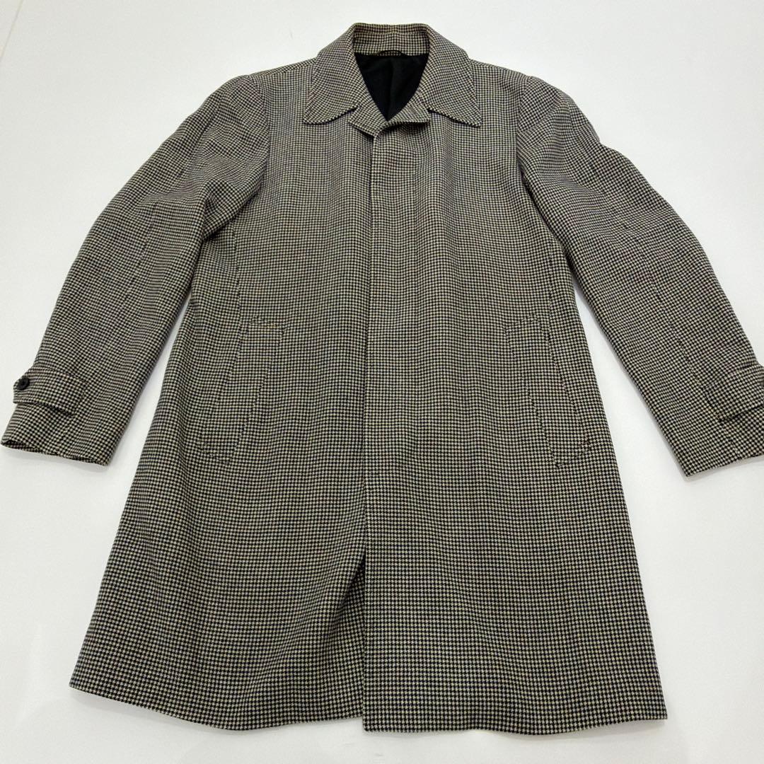 【美品】ポールスミスロンドン ウールコート XL チェック柄 ストライプ